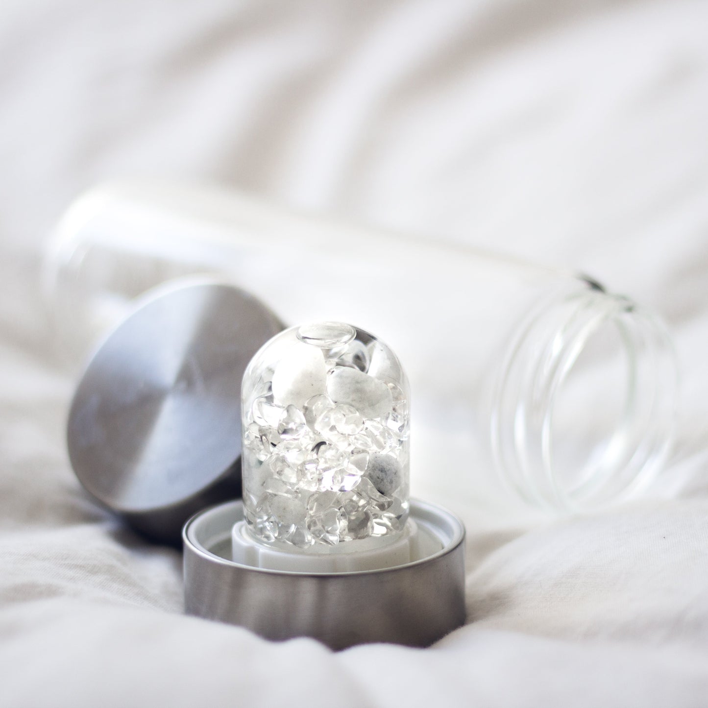 ViA LUNA | Rainbow Moonstone and Clear Quartz