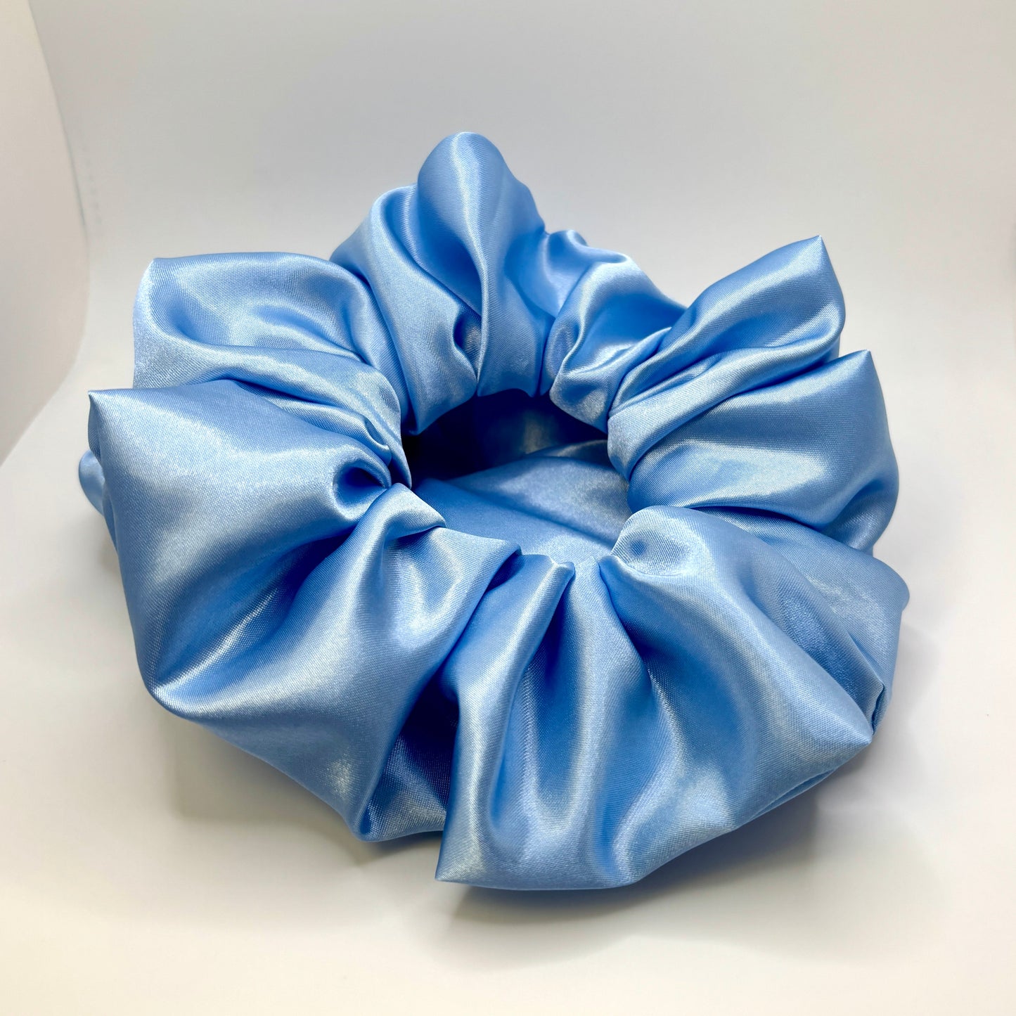 Light Blue Silk Scrunchie