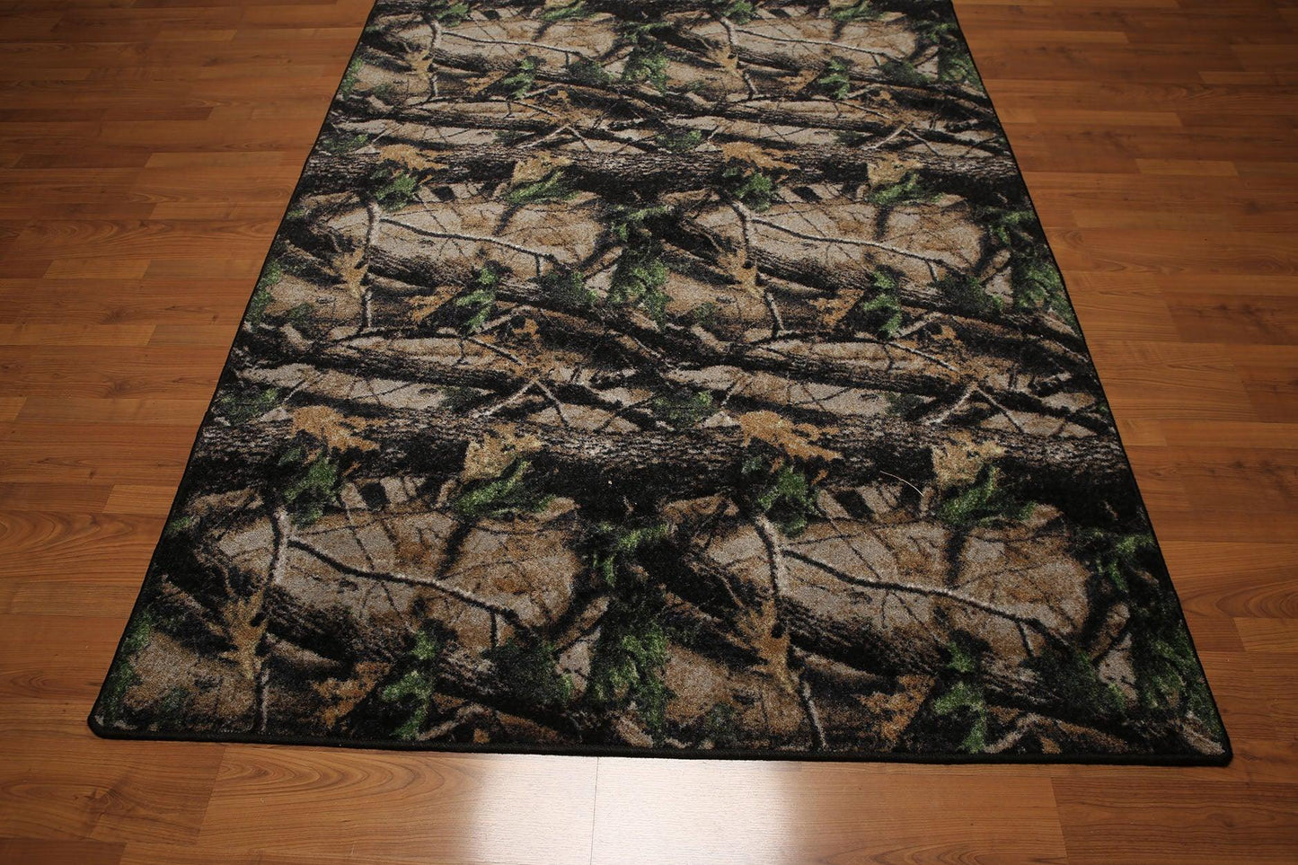5'4"x7'8" Black, Green, Beige, Multi Color Machine Made Polypropylene Indonesian High Density Hand Carved Effect Modern Oriental Rug-3