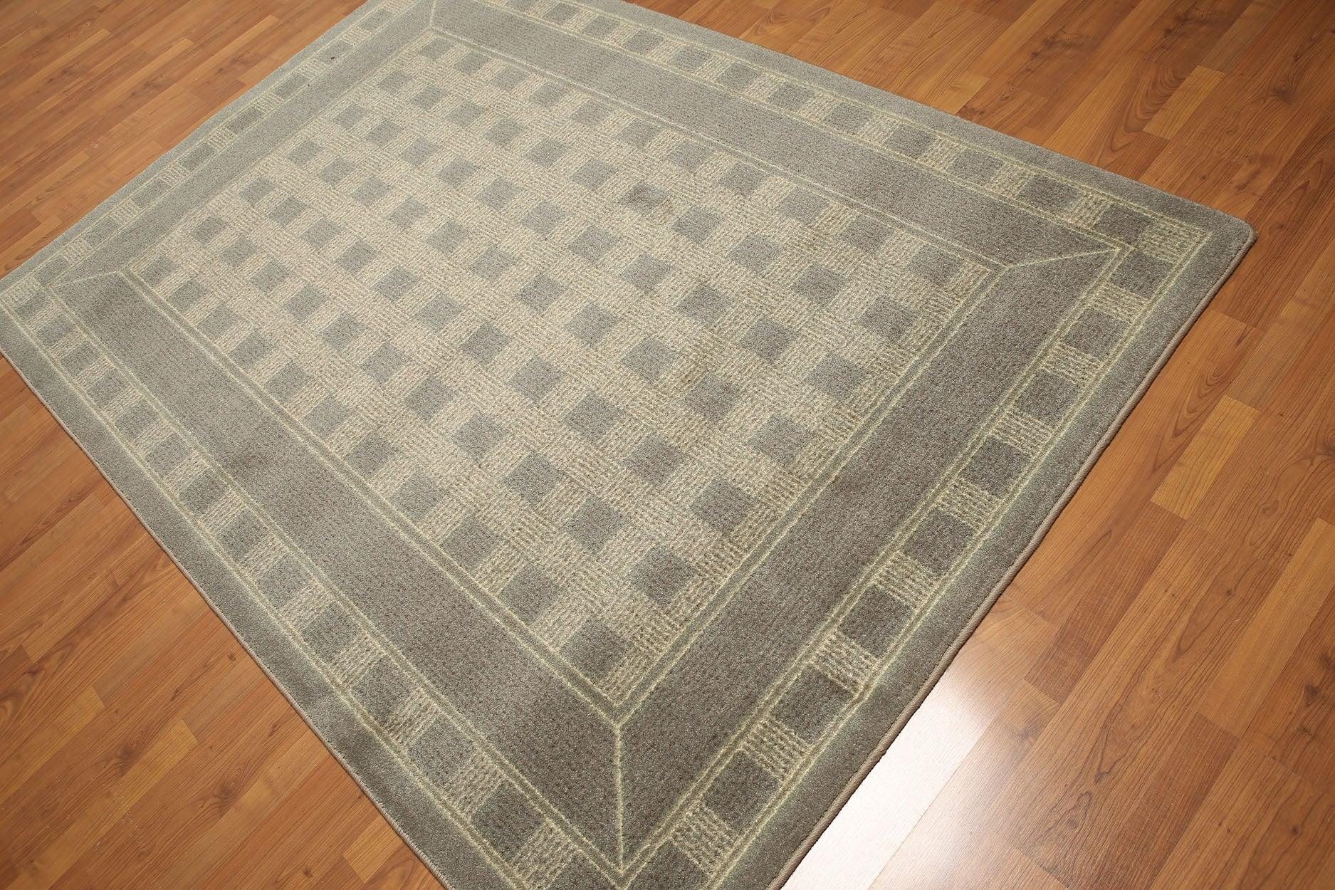 5'4"x7'8" Gray, Olive Green, Multi Color Machine Made Polypropylene Indonesian High Density Hand Carved Effect Modern Oriental Rug-0