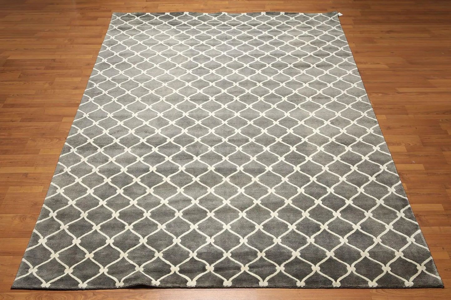8' x 11' High end 100% wool Tibetan Hand Knotted Designer Rug Modern Gray-2