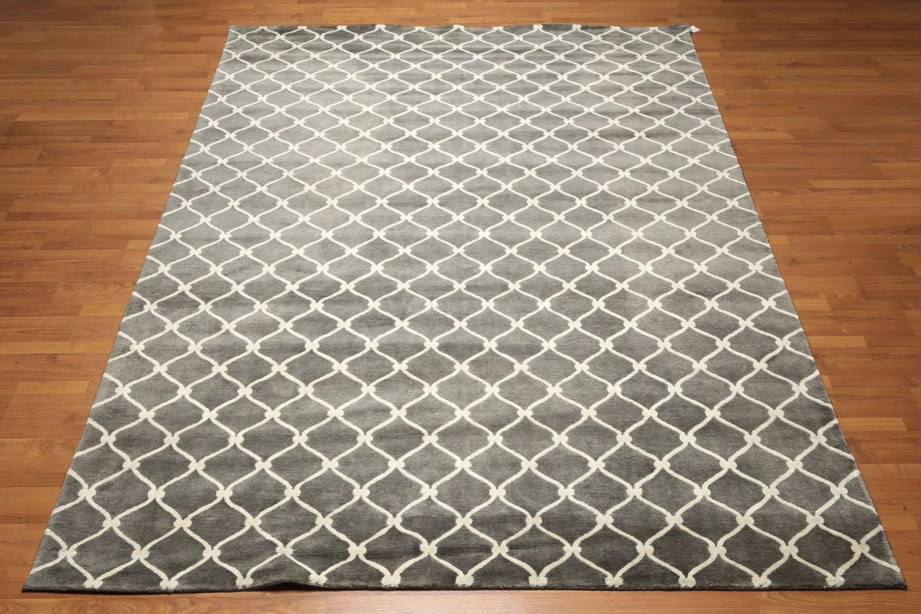 8' x 11' High end 100% wool Tibetan Hand Knotted Designer Rug Modern Gray-2