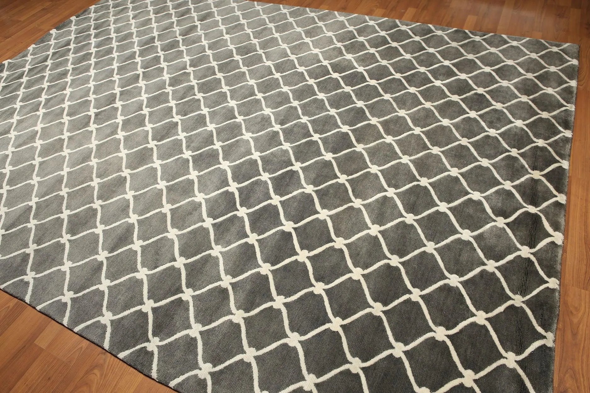 8' x 11' High end 100% wool Tibetan Hand Knotted Designer Rug Modern Gray-3