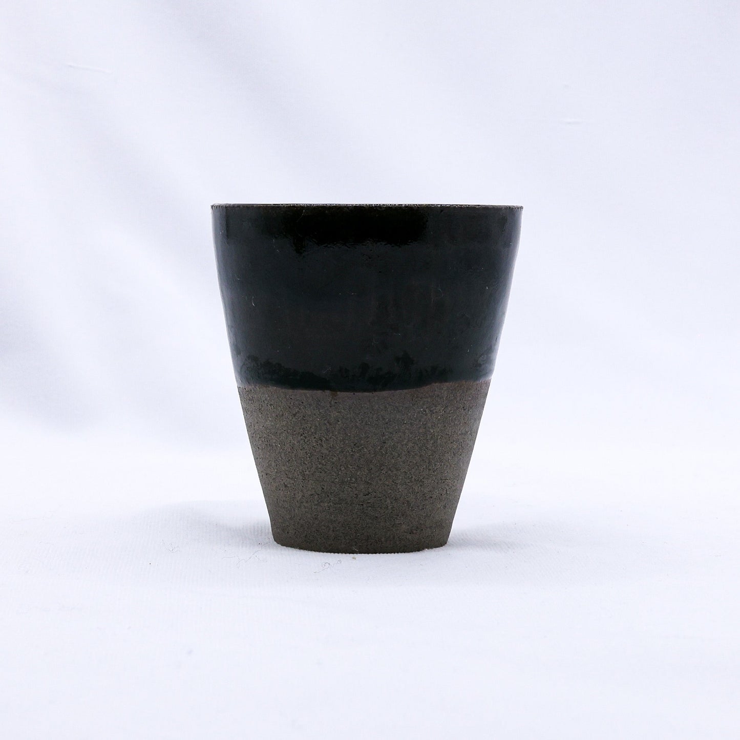 Bluverde Quadra Handmade Ceramic Smoked Grey Stoneware Tall Ceramic Cup-0