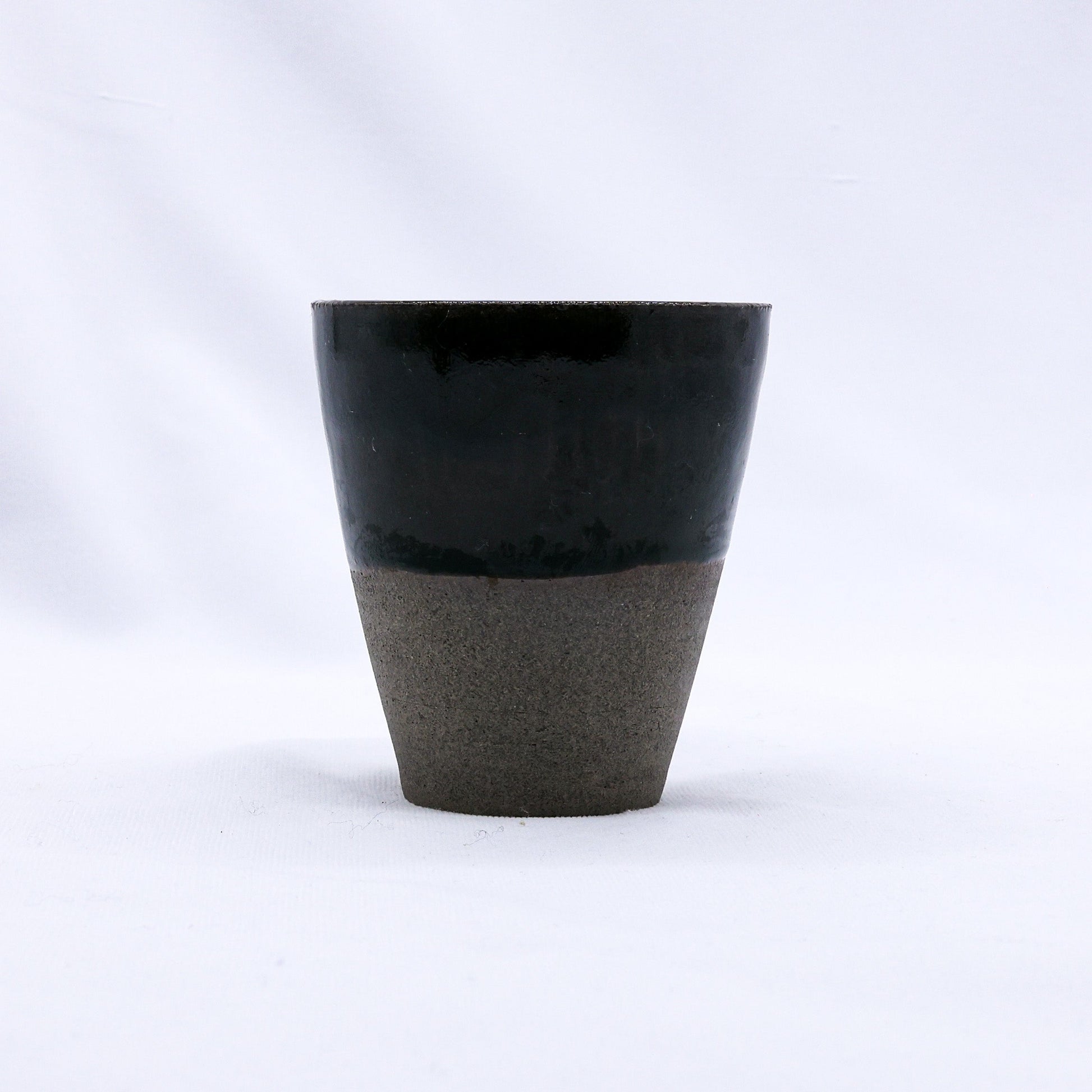 Bluverde Quadra Handmade Ceramic Smoked Grey Stoneware Tall Ceramic Cup-0