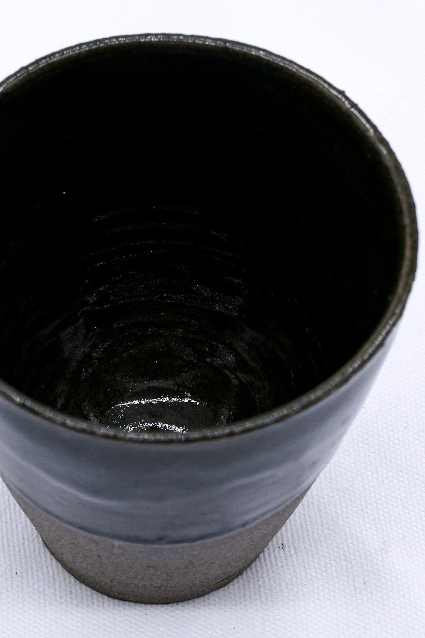 Bluverde Quadra Handmade Ceramic Smoked Grey Stoneware Tall Ceramic Cup-2
