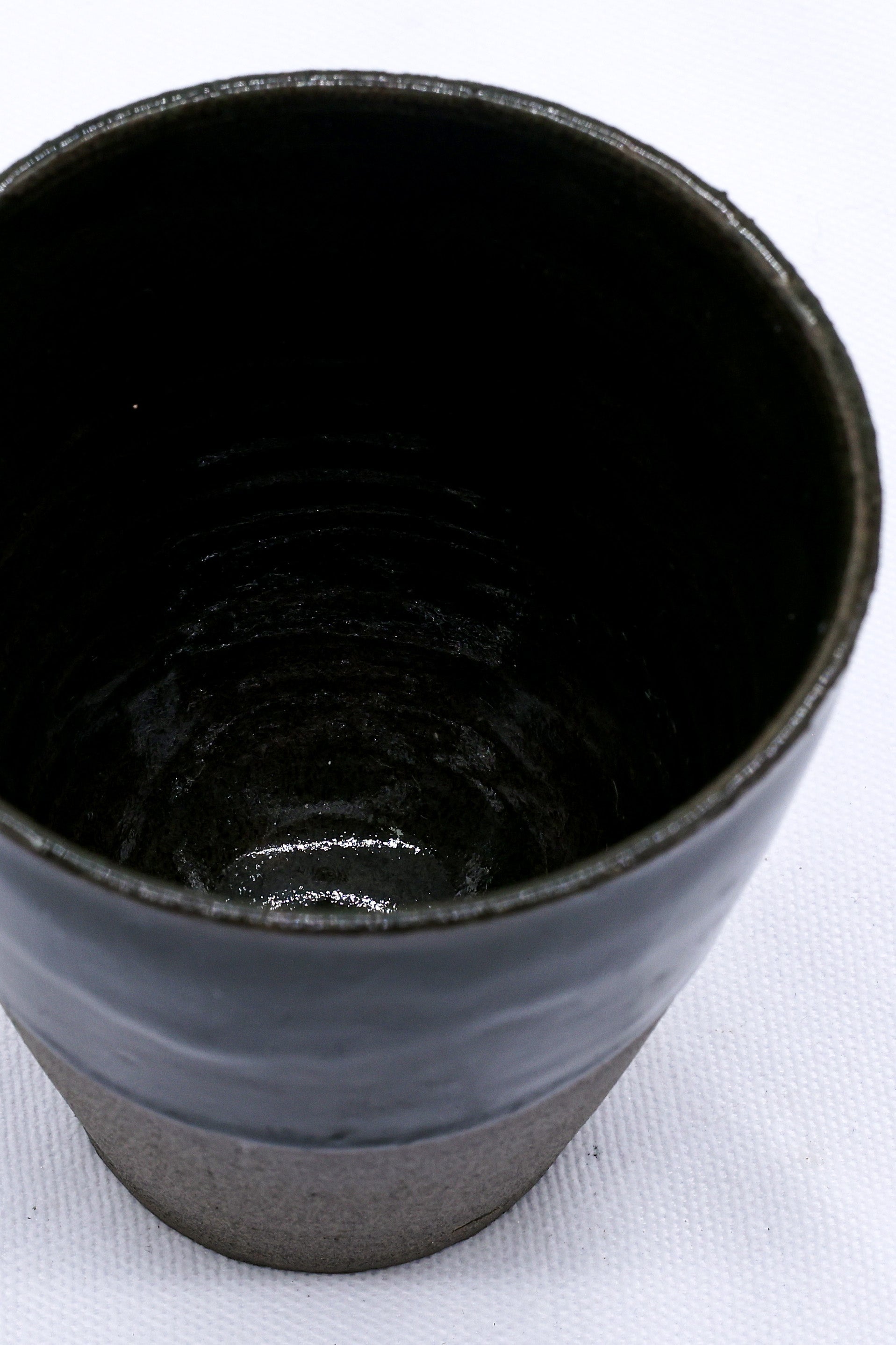 Bluverde Quadra Handmade Ceramic Smoked Grey Stoneware Tall Ceramic Cup-2