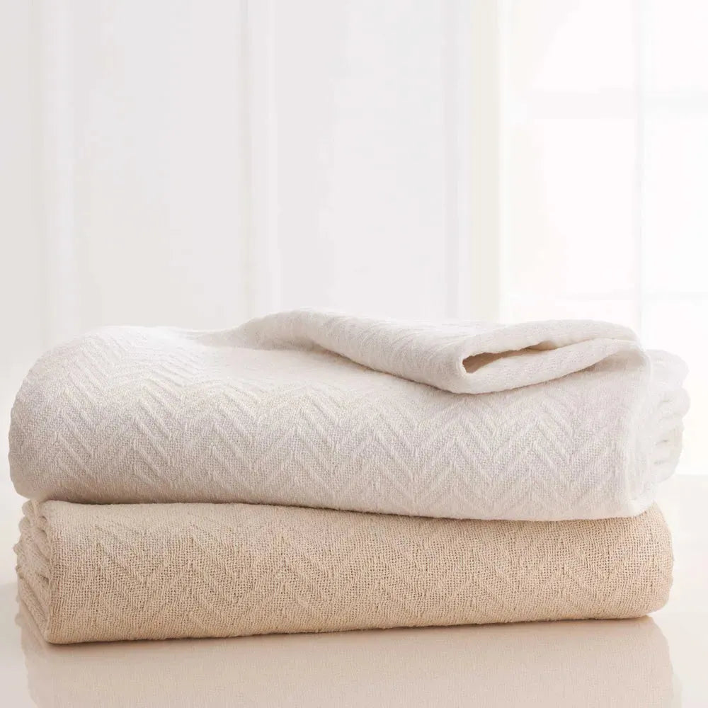 Cotton Herringbone & Honeycomb Weave All Season Blanket-8