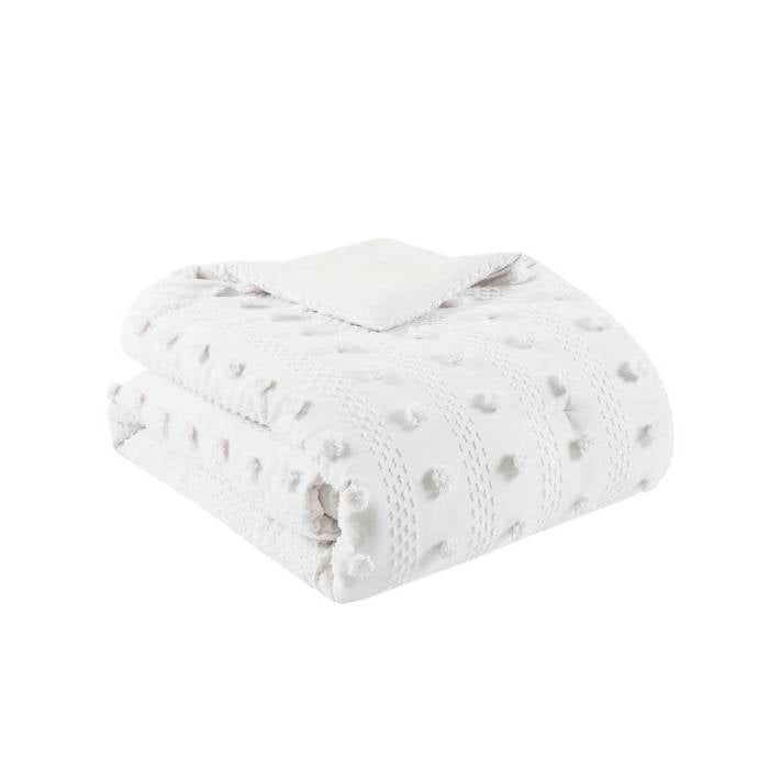 Twin/Twin XL 2-Piece Ivory Pompom Microfiber Comforter Set-3