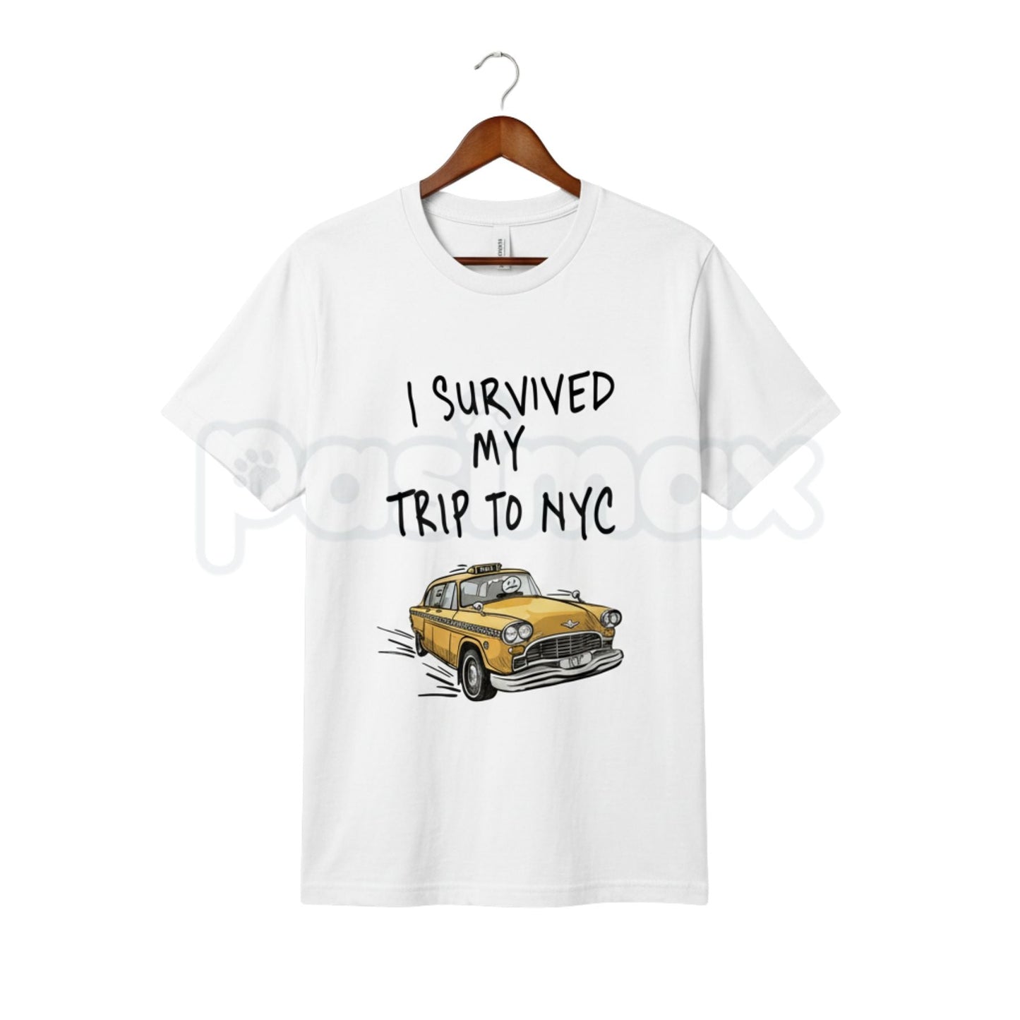 "I Survived My Trip To NYC" Funny T-Shirt – Retro New York City Souvenir Graphic Tee, Premium 100% Cotton Sarcastic Travel Top, Soft Lived-In Heavyweight Urban Humor, Made in USA