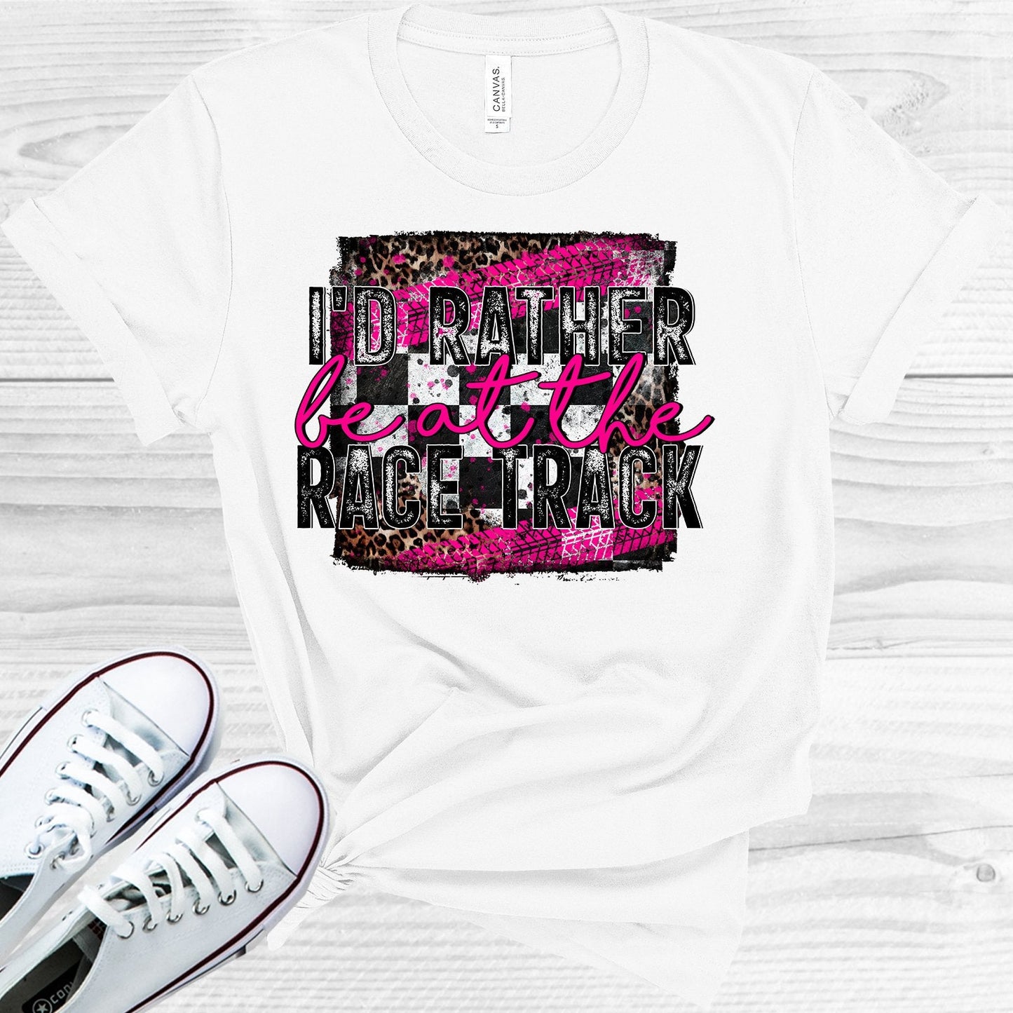 I'd Rather Be at the Race Track Graphic Tee