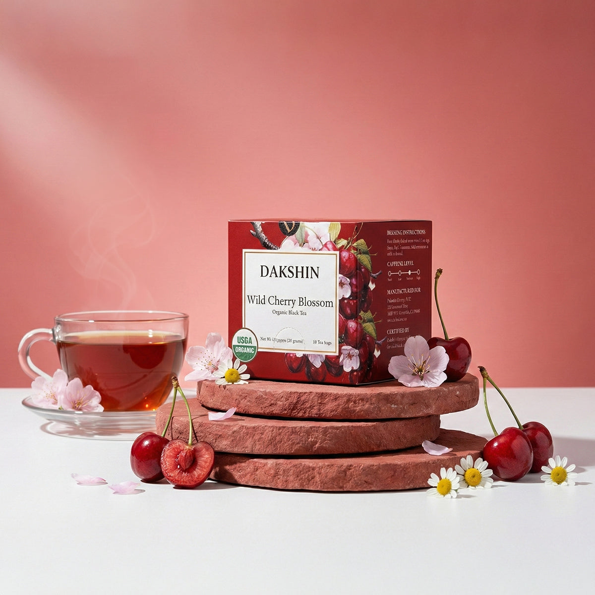 Organic Wild Cherry Blossom Tea - Wellness by Dakshin-0