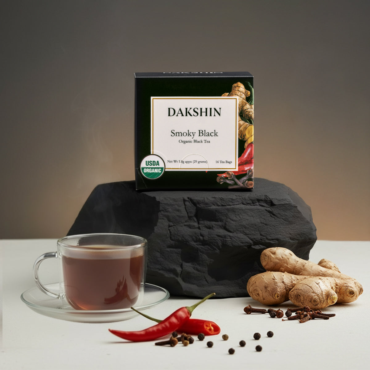 Organic Smoky Black Tea - Bold & Aromatic by Dakshin-0