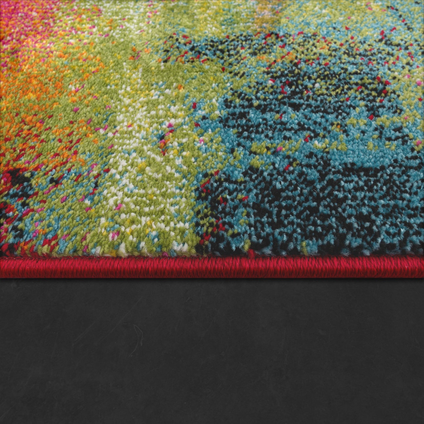 Colorful Area Rug Canvas Artful Design - Multicolor-2