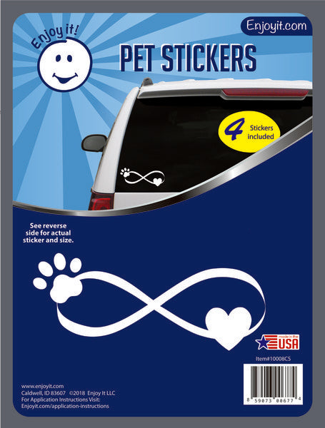 Infinity Symbol with Paw - Car Sticker