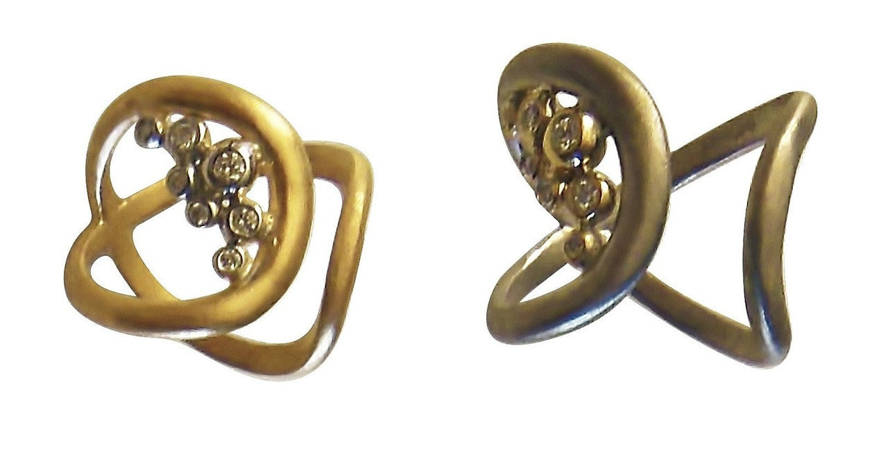 Infinity Cuff Ring: Overflowing Diamond Dots. 18K Gold-3