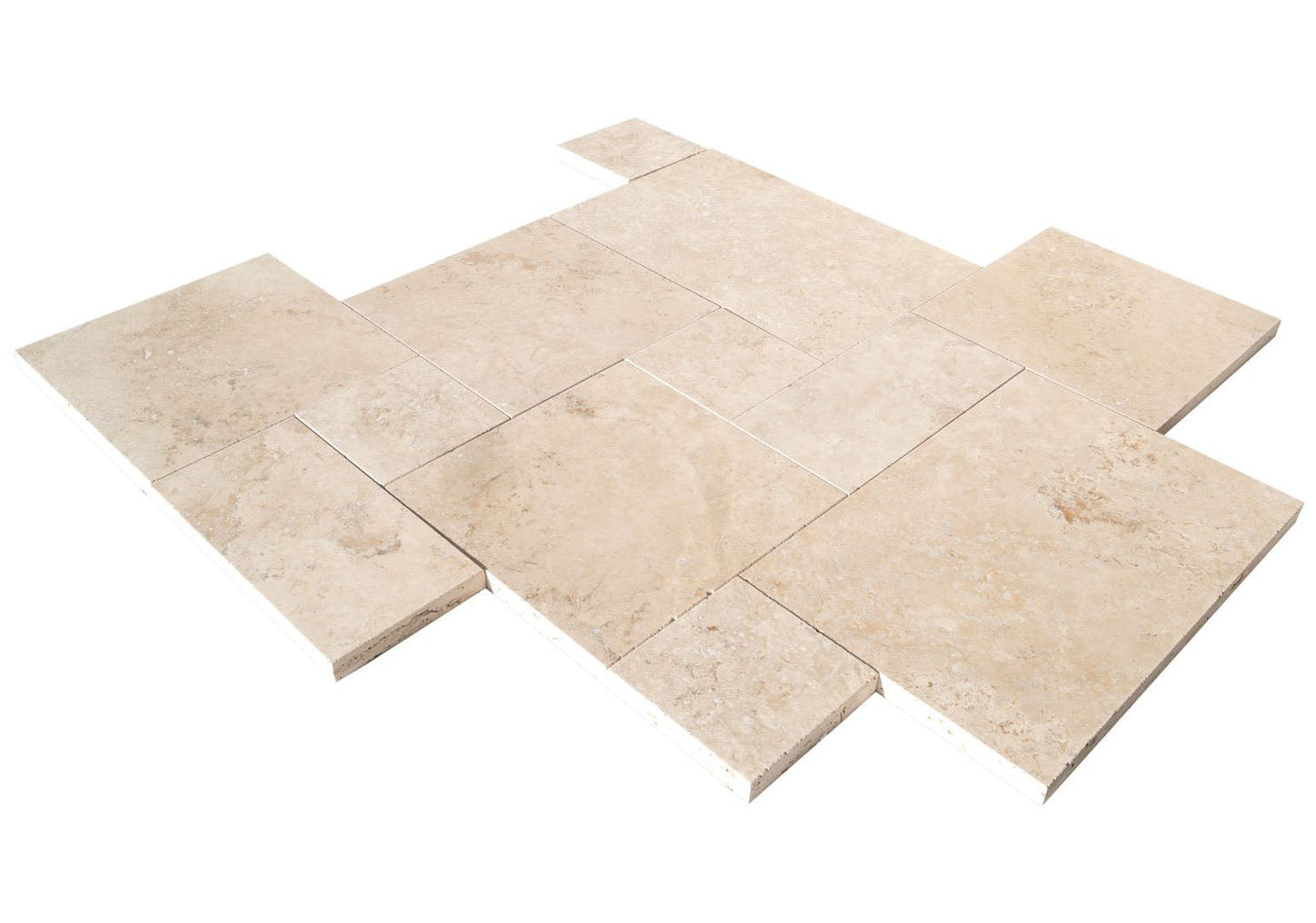 Ivory Harmony Travertine Filled and Tumbled Pavers