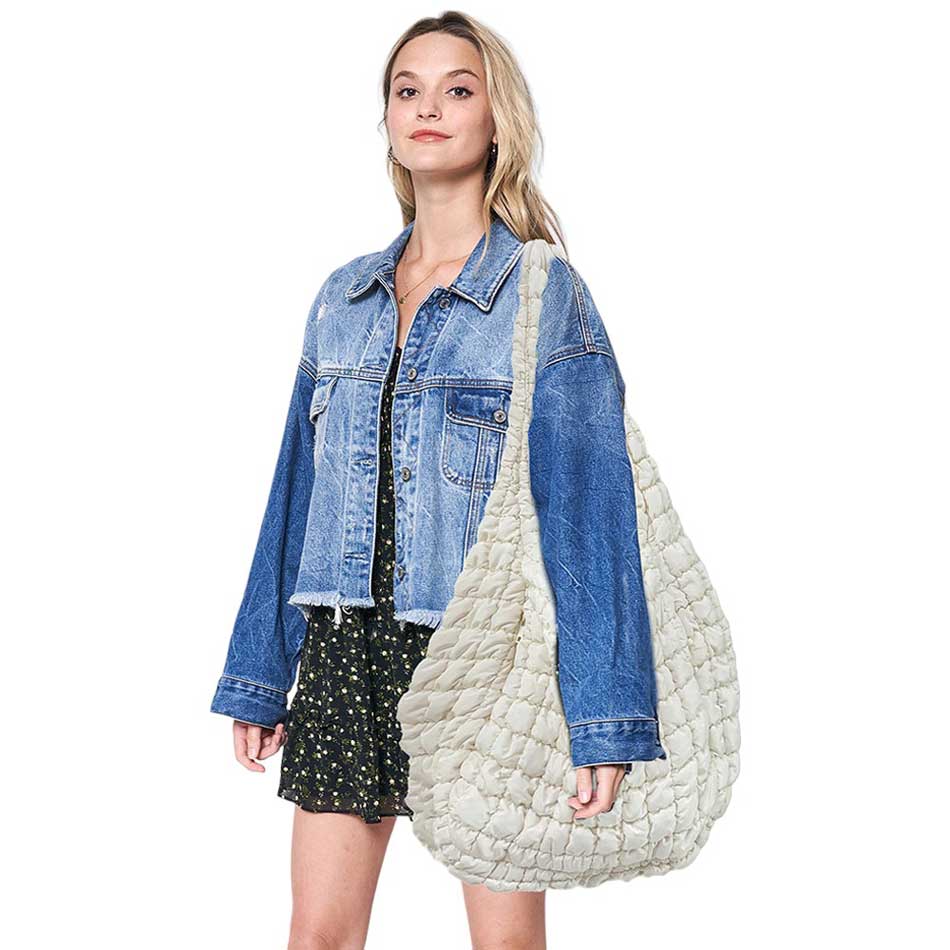 Oversized Quilted Puffer Shoulder Crossbody Bag Cloud Bag