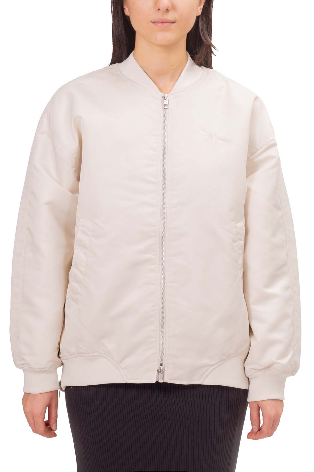 CALVIN KLEIN JEANS - Women's oversized bomber jacket with side openings-5