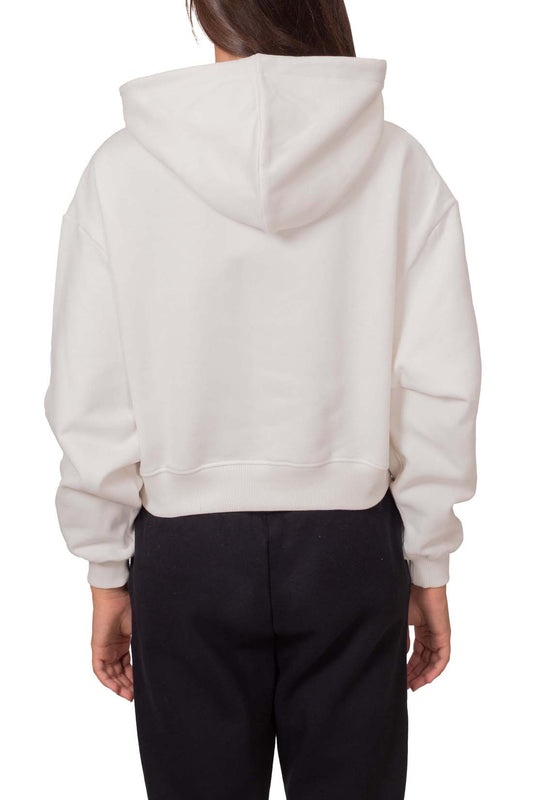 CALVIN KLEIN JEANS - Women's crop winter hoodie with boucle logo-10