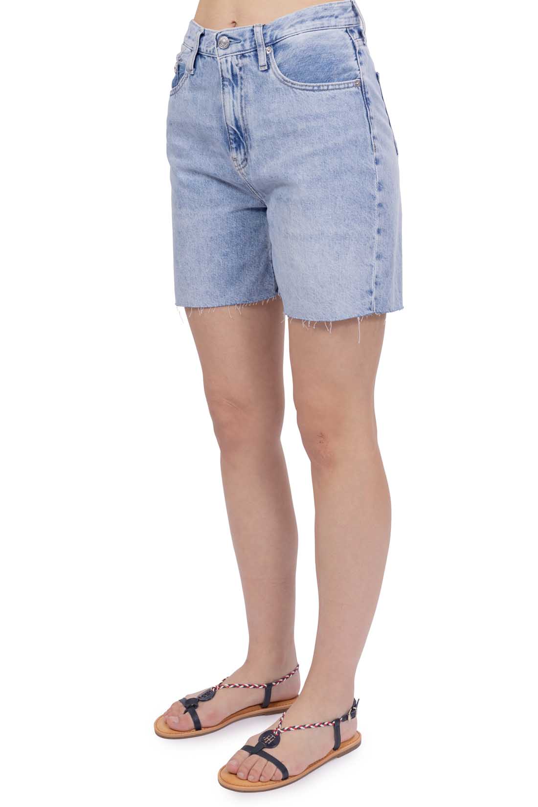 CALVIN KLEIN JEANS - Women's relaxed denim Bermuda shorts-1
