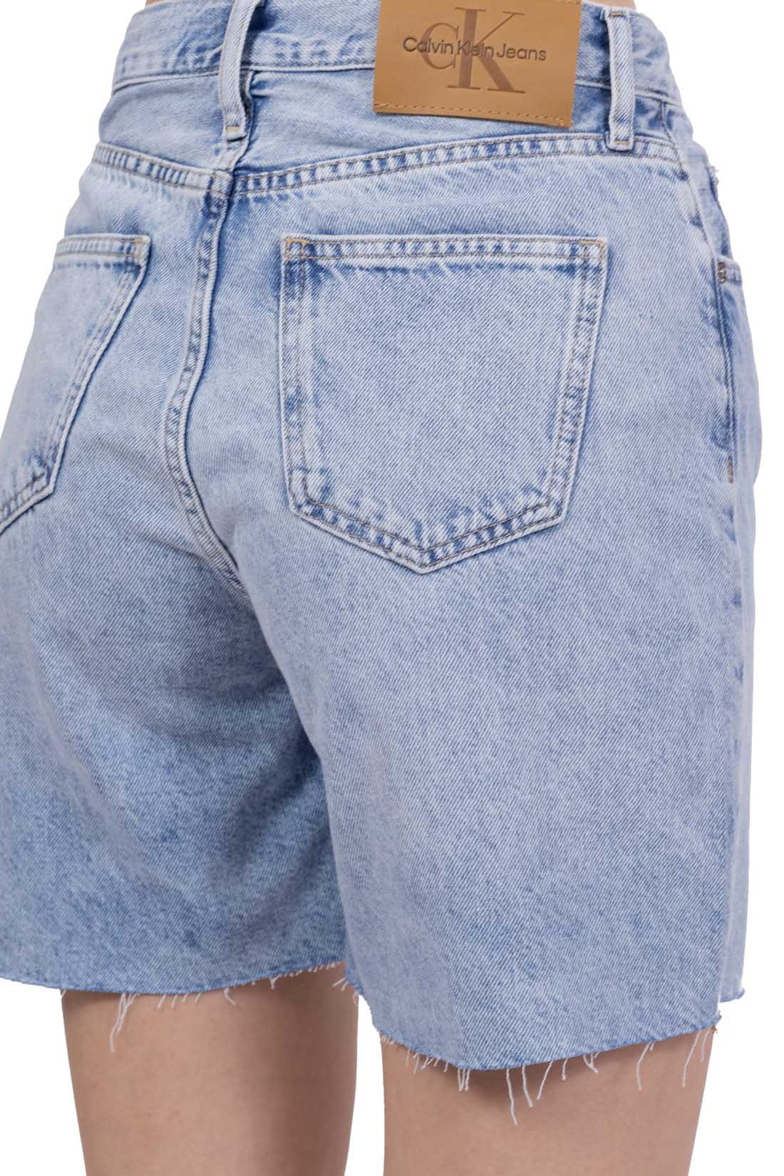 CALVIN KLEIN JEANS - Women's relaxed denim Bermuda shorts-0