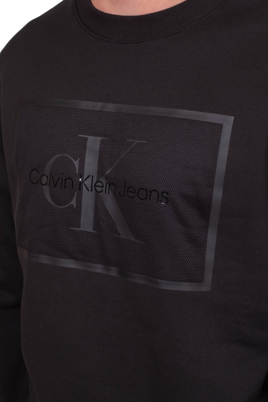 CALVIN KLEIN JEANS - Men's relaxed sweatshirt with squared logo  - Size XXL-4
