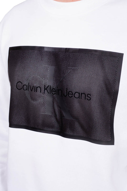 CALVIN KLEIN JEANS - Men's relaxed sweatshirt with squared logo  - Size XXL-20