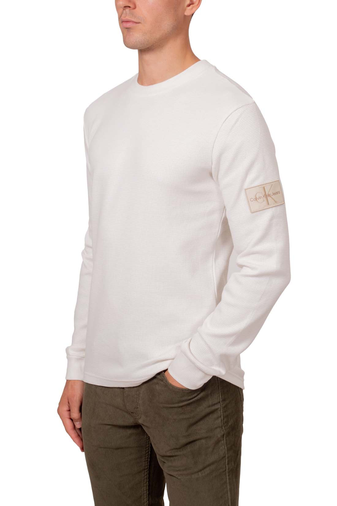 CALVIN KLEIN JEANS - Men's honeycomb T-shirt with logo patch  - Size XXL-1
