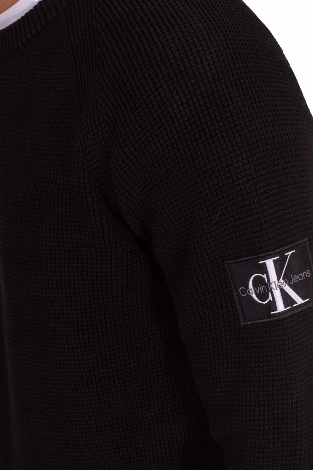 CALVIN KLEIN JEANS - Men's regular sweater with logo patch  - Size XXL-16
