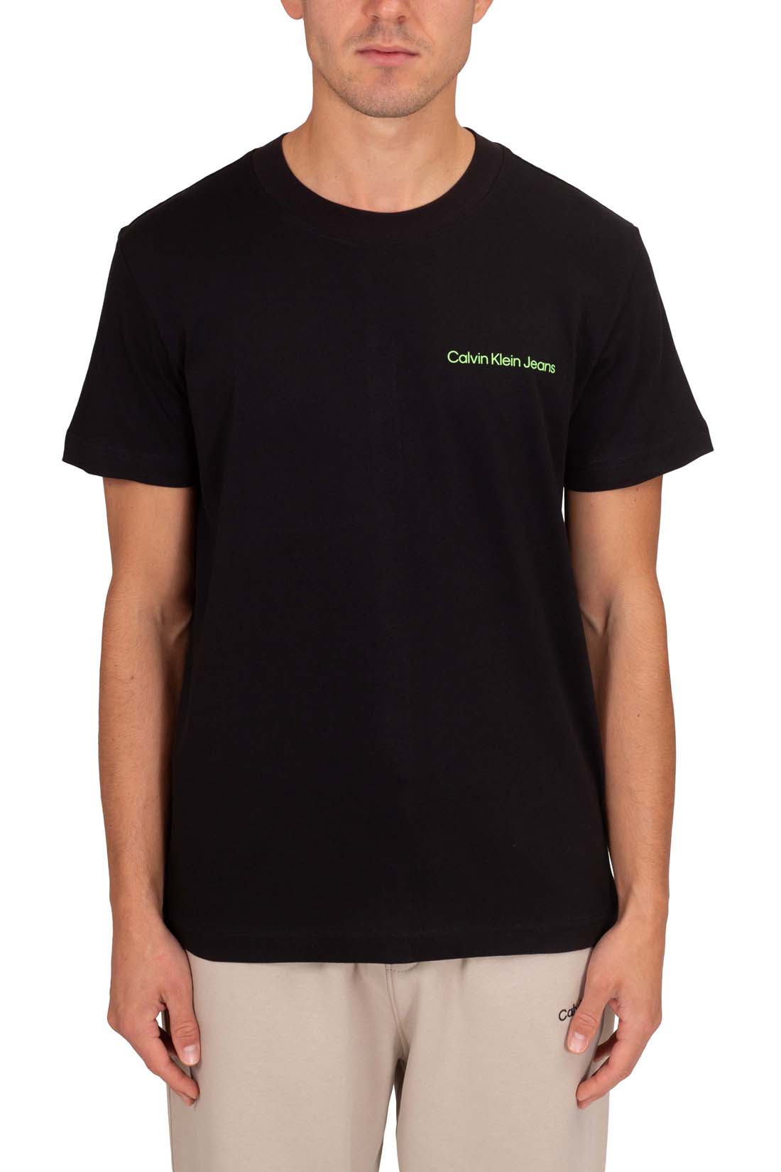 CALVIN KLEIN JEANS - Men's regular T-shirt with logo taping  - Size XL-9