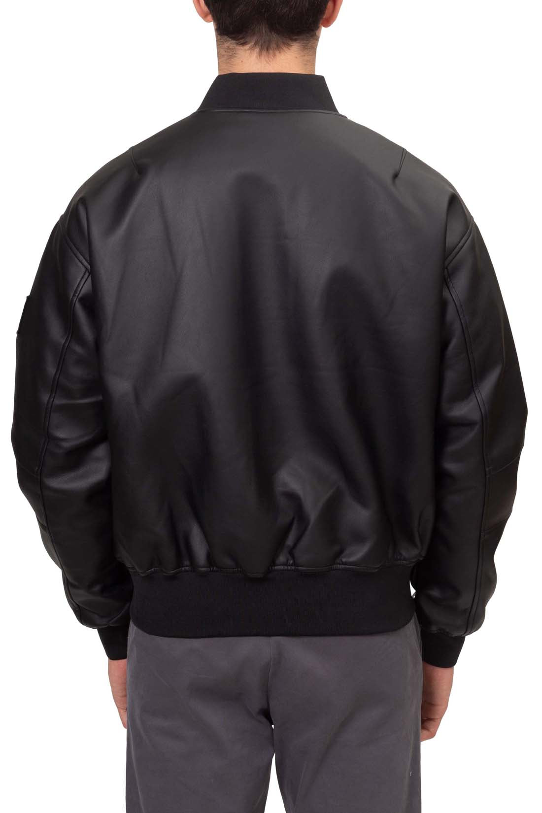 CALVIN KLEIN JEANS - Men's faux-leather bomber jacket-3