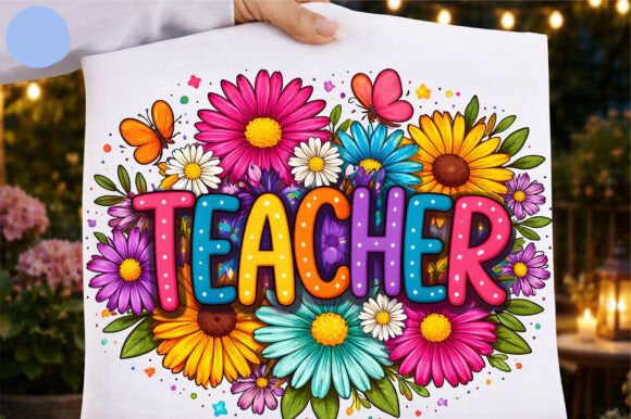 Teacher Floral Graphic Tee