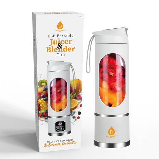 Pursonic USB Portable Juicer & Blender Cup – On-the-Go 12-Blade Smoothie Maker with 3-Speed Motor & USB-C Fast Charging-0