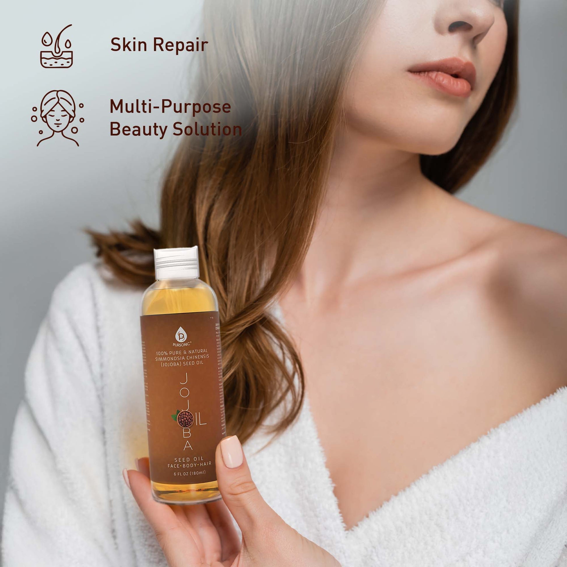 Beauty Bundle - Golden Jojoba Oil & Bath Brush Massager-2