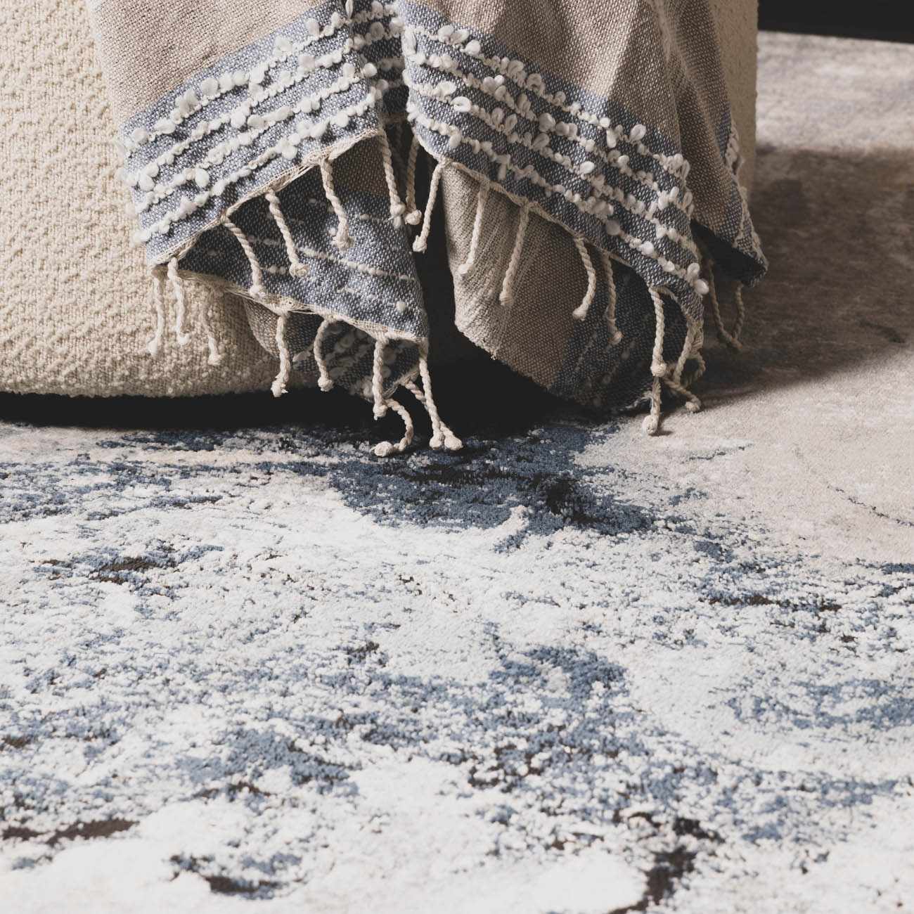 Kirkland Dark Blue Marble Rug-3