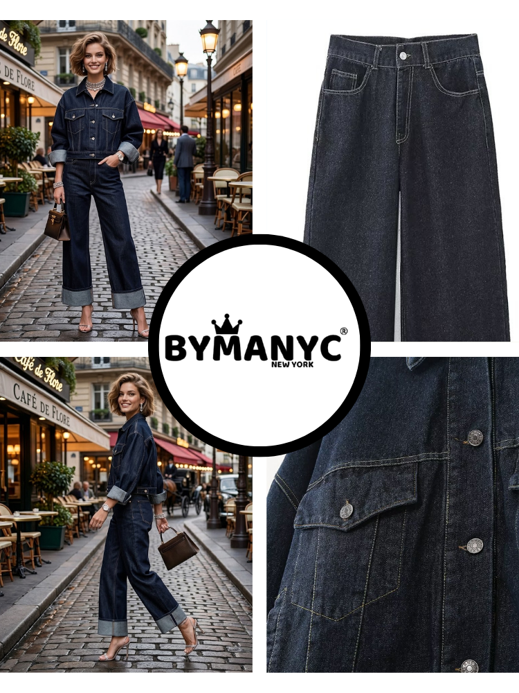 Jacket & Pants Set Women's RUE DE RIVOLI New Collection PARIS LE MARAIS BYMANYC ® New York-1