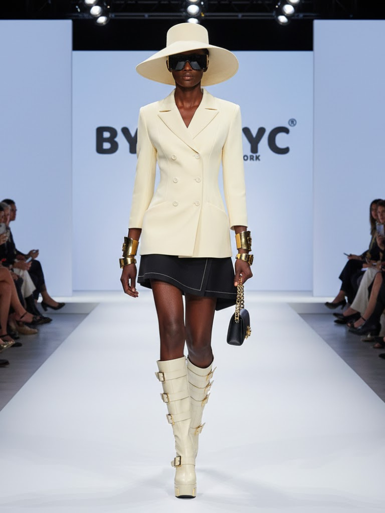 Jacket Yellow Women DUMBO NYFW Collection BYMANYC ® New York-0
