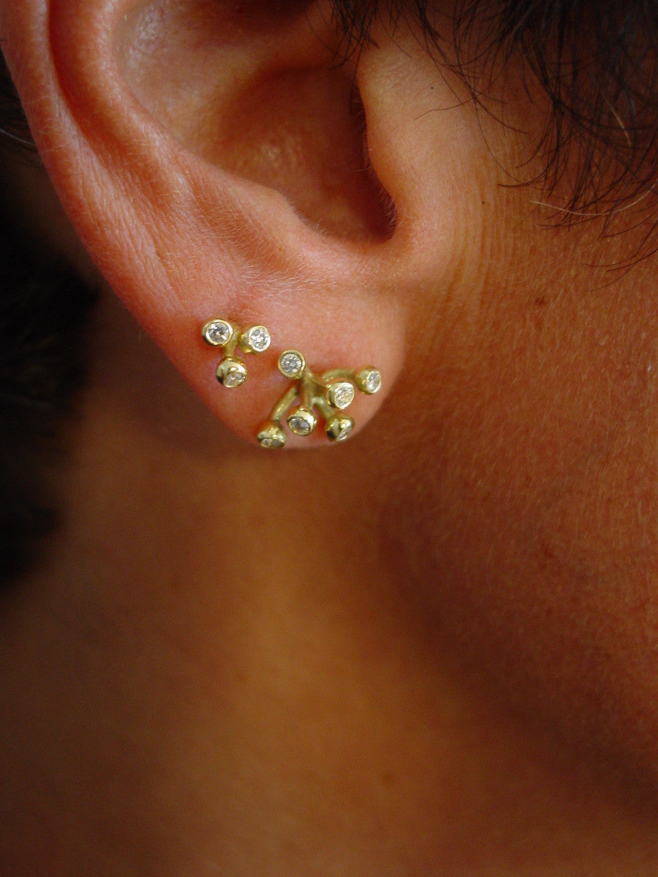 Fireworks Trip earrings-18K gold and diamonds-3