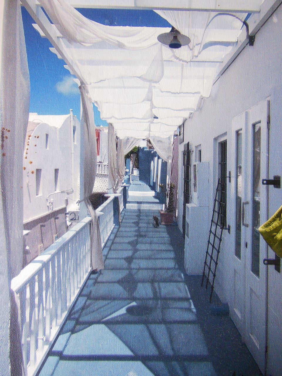 Santorini Walkway.  Giclee-1