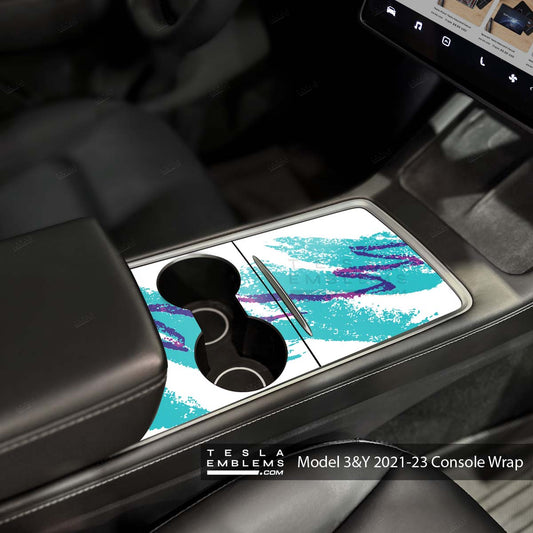 Retro Jazz | Tesla Center Console Wrap Kit | Model Y '21-25