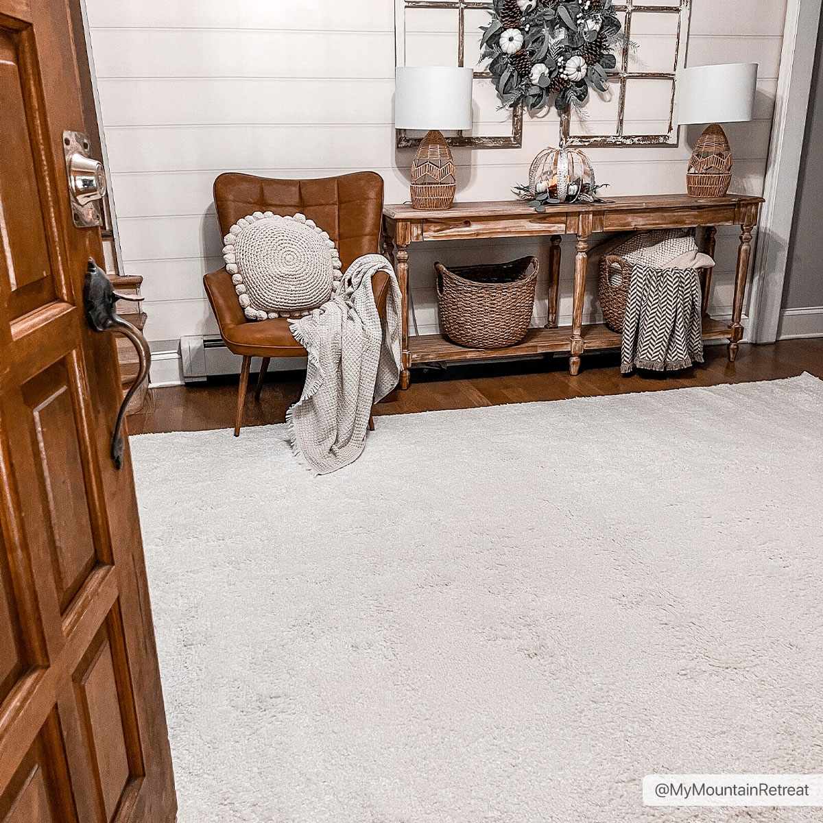 Judy White Washable Area Rug-2