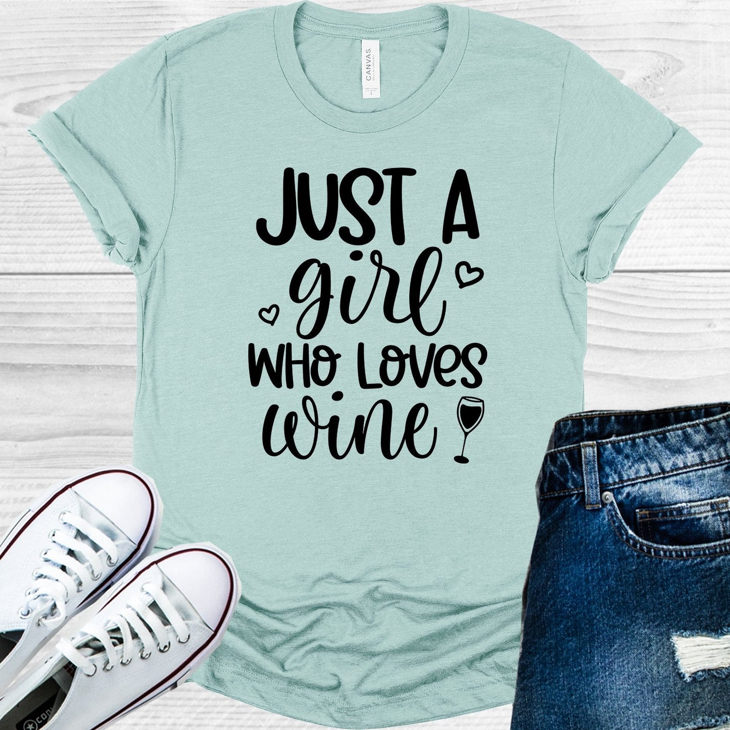 Just a Girl Who Loves Wine Graphic Tee