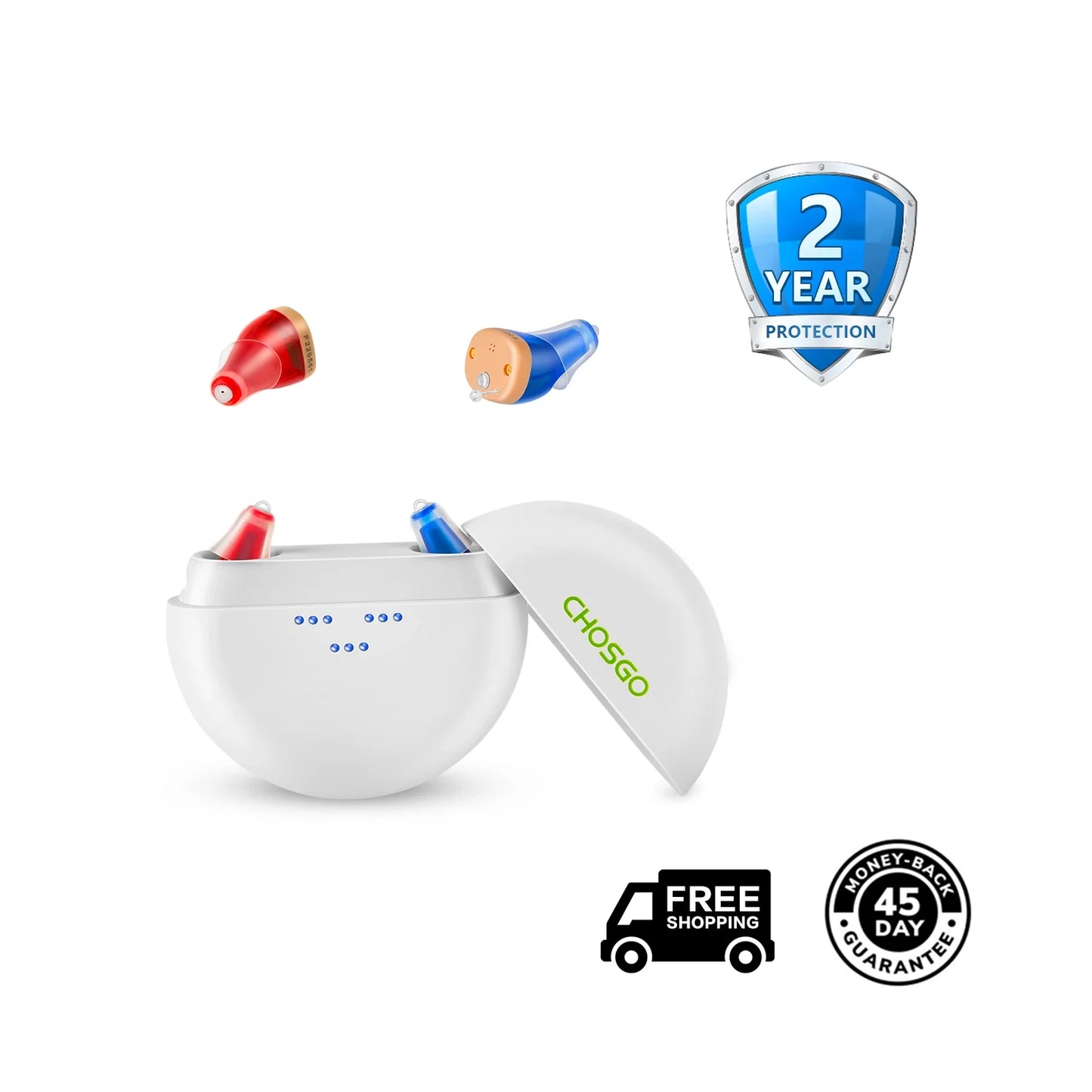 K419R Invisible Digital Hearing Aids + 2-Year Protection Plan | CHOSGO-0