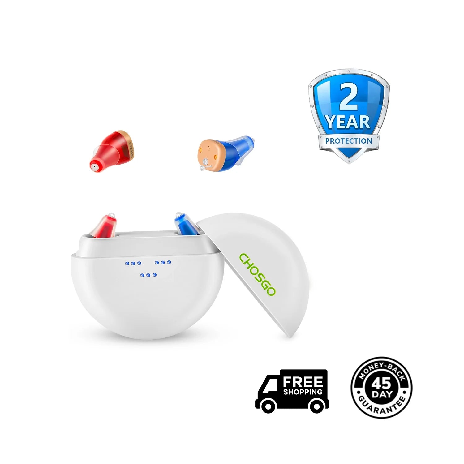 K419R Invisible Digital Hearing Aids + 2-Year Protection Plan | CHOSGO-0