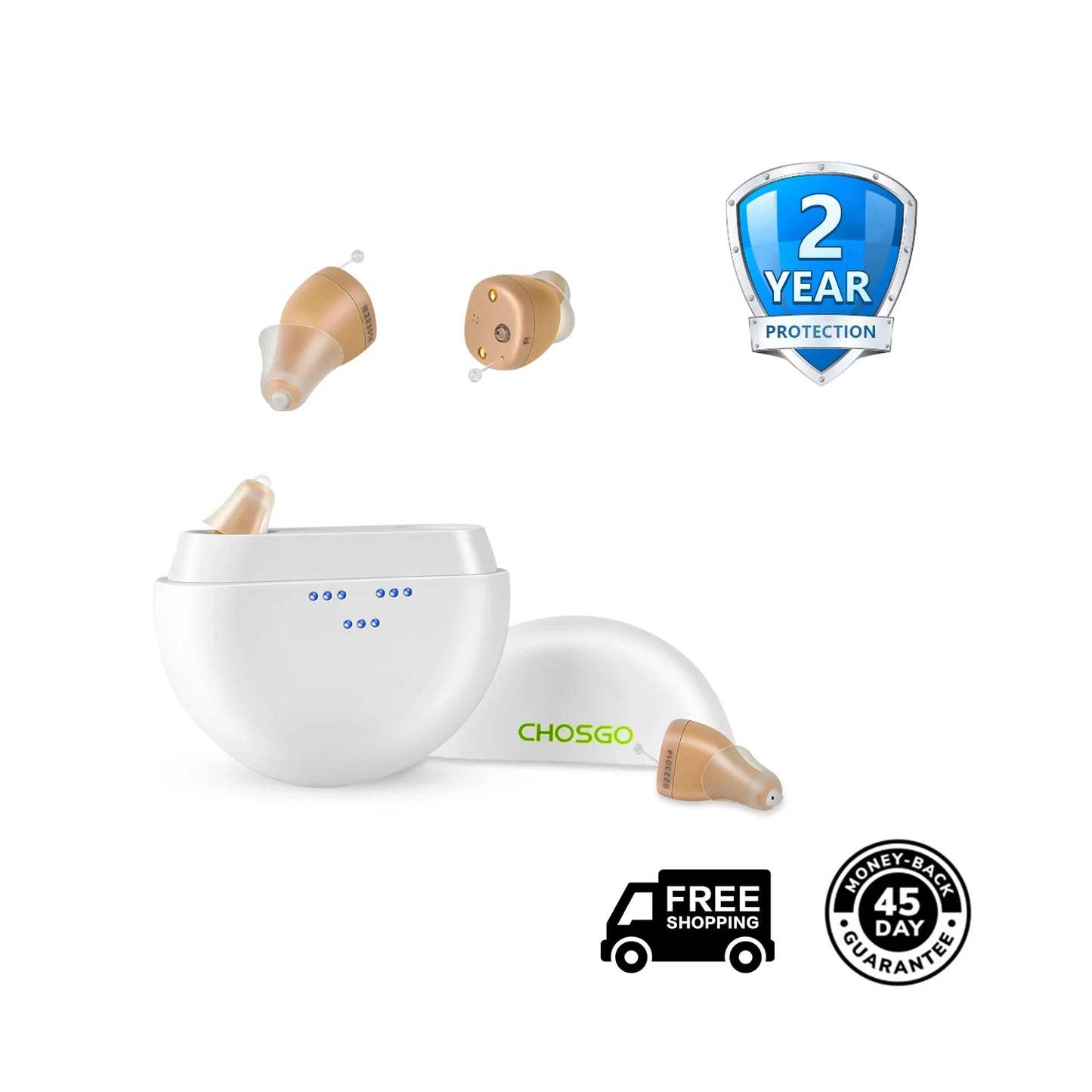 K419R Invisible Digital Hearing Aids + 2-Year Protection Plan | CHOSGO-1