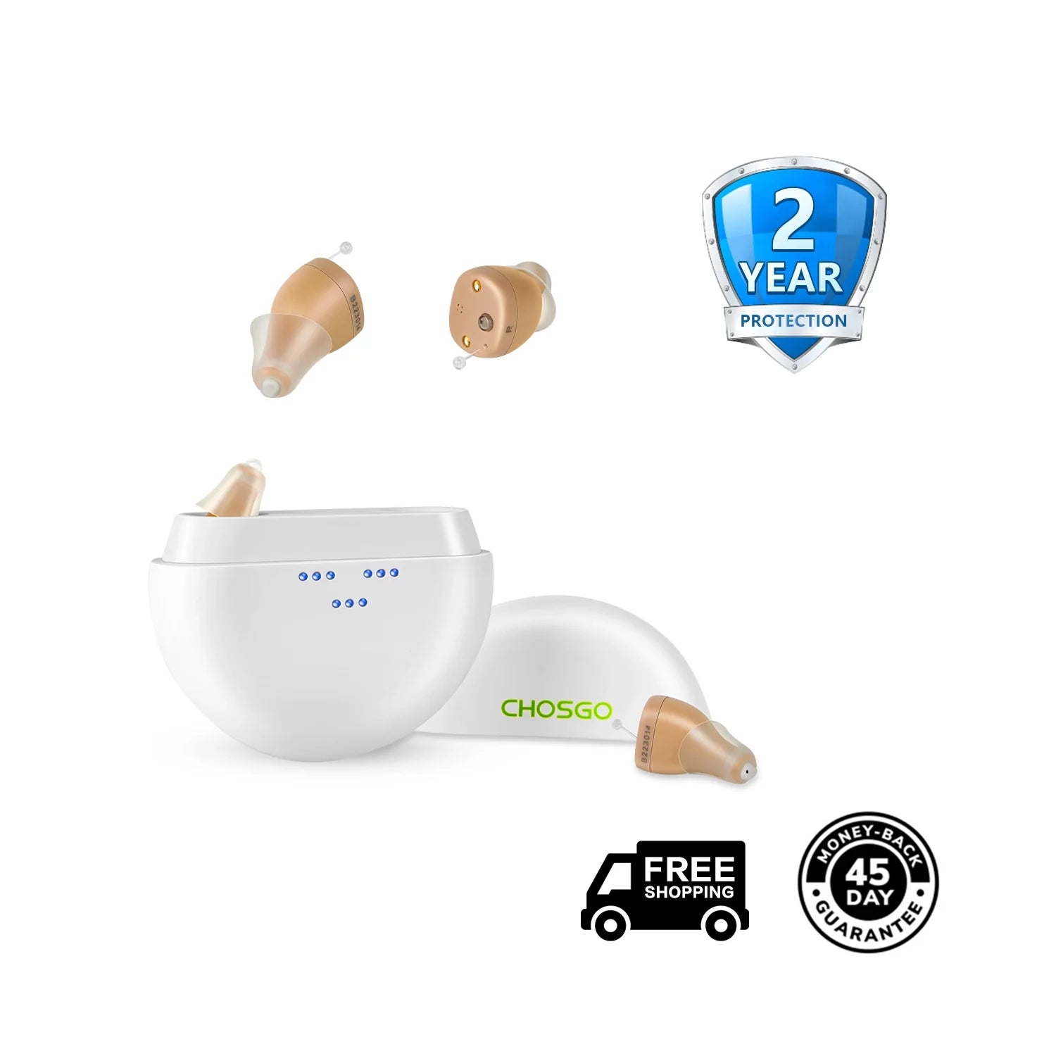 K419R Invisible Digital Hearing Aids + 2-Year Protection Plan | CHOSGO-1