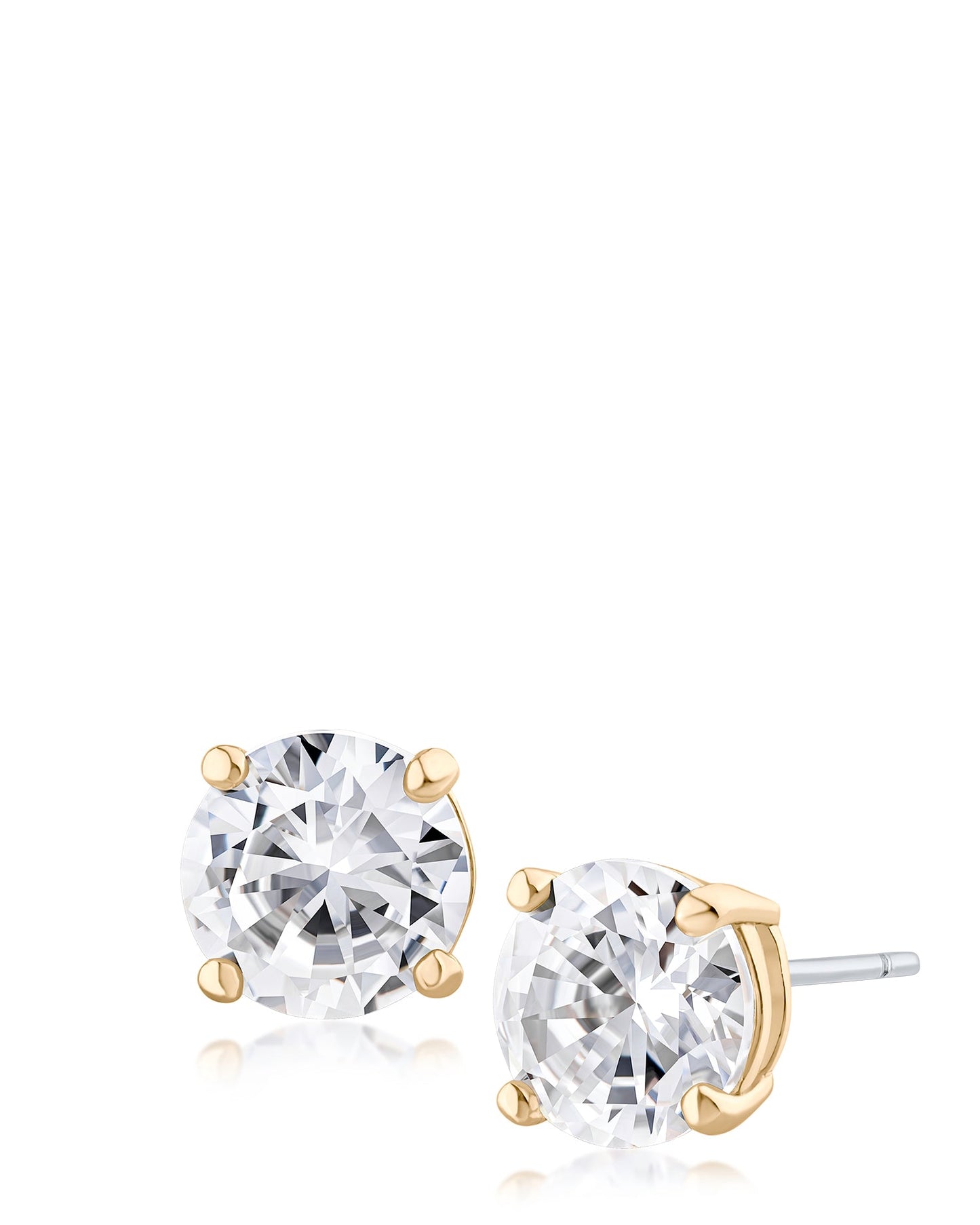 Luxe Round Stud Yellow Gold Setting