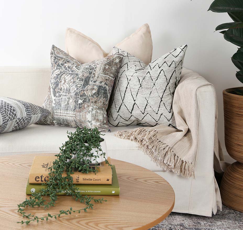 Distressed Vintage Kendra Ash in Grey Pillow-1
