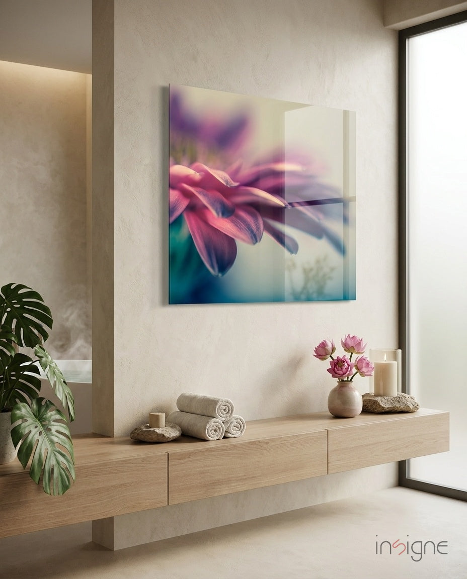 Flower Glass Wall Art